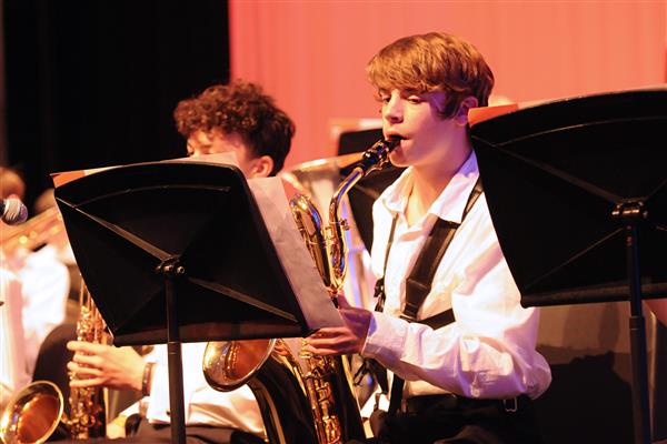 Students performing at the 2023-2024 All County Jazz Concert